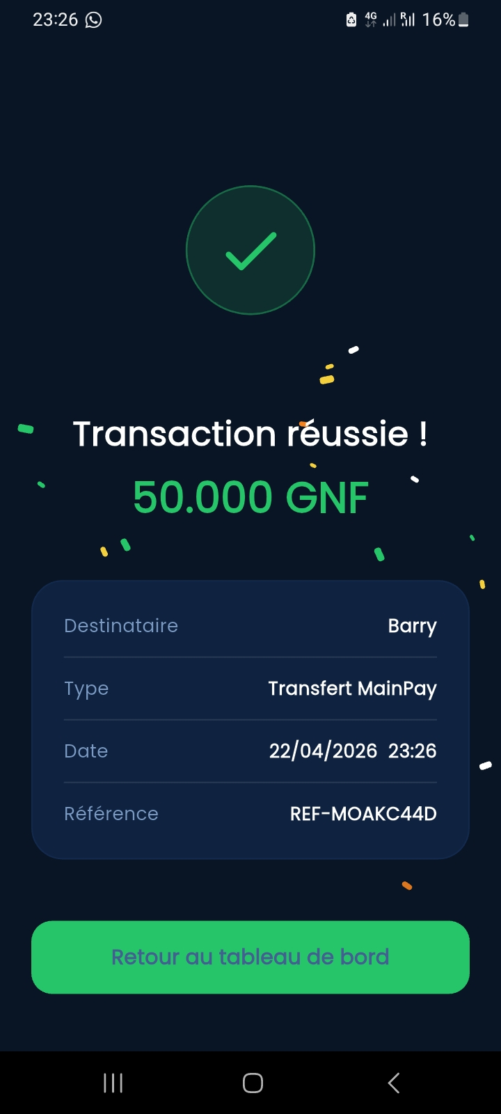 Paiement MainPay